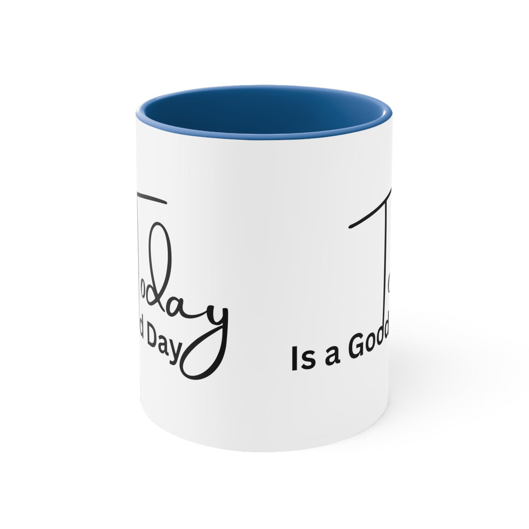 Accent Ceramic Mug 11oz Today Is a Good Day Black Illustration - Decorative