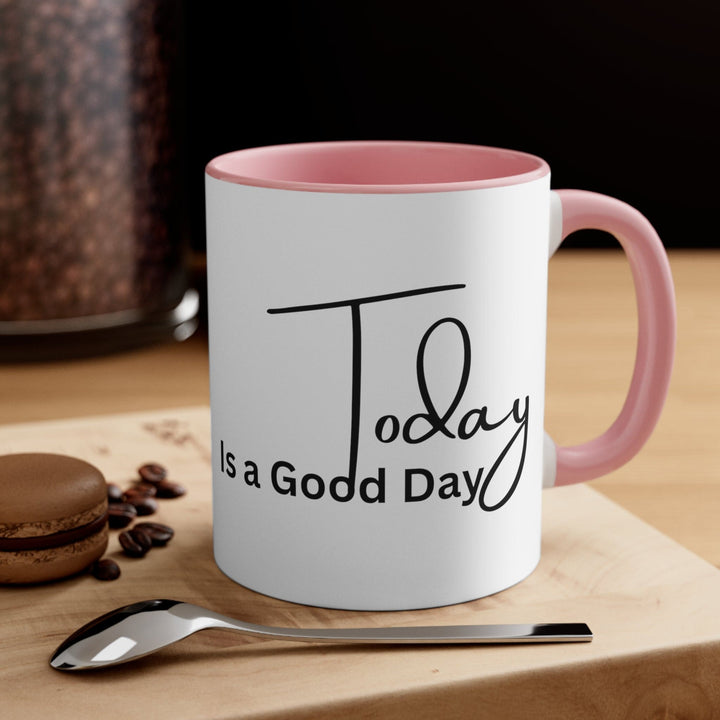 Accent Ceramic Mug 11oz Today Is a Good Day Black Illustration - Decorative