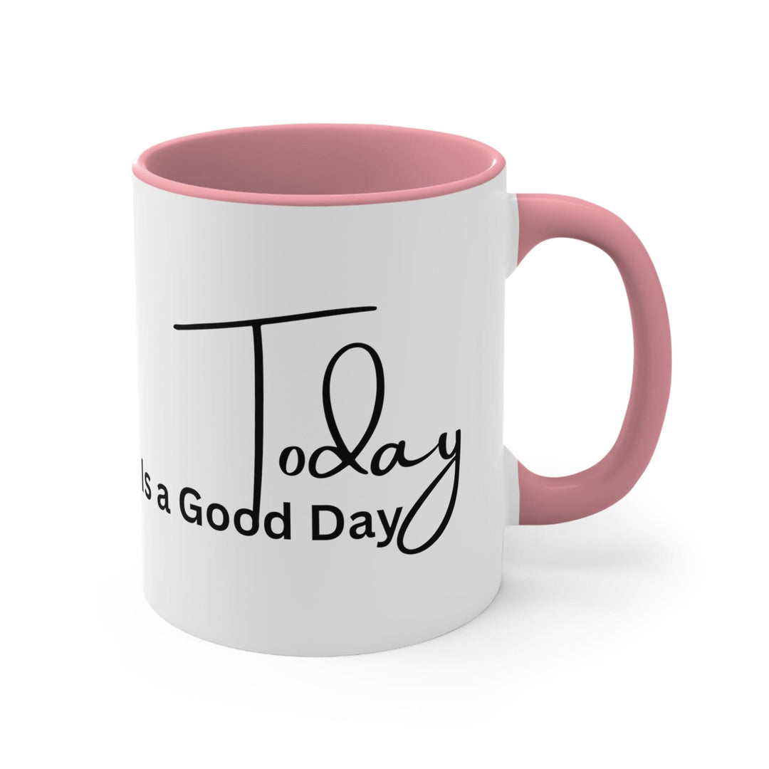 Accent Ceramic Mug 11oz Today Is a Good Day Black Illustration - Decorative