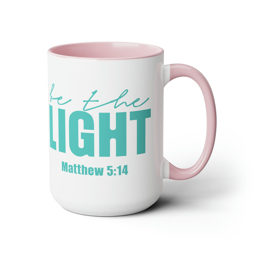 Accent Ceramic Mug 15oz be the Light Inspirational Art Illustration Green