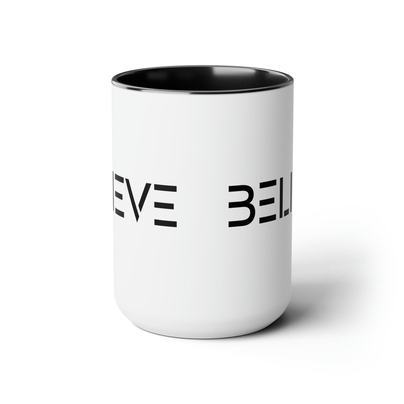 Accent Ceramic Mug 15oz Believe Black Print - Decorative | Mugs