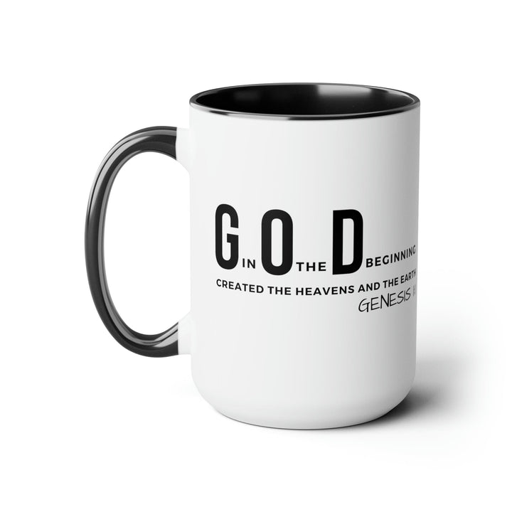 Accent Ceramic Mug 15oz God in the Beginning Print - Decorative | Ceramic Mugs