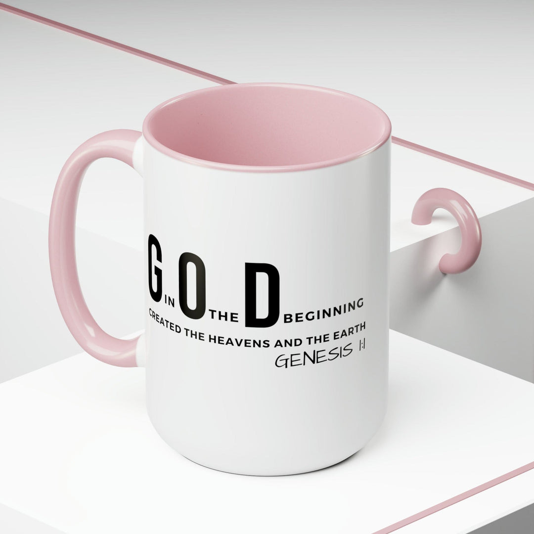 Accent Ceramic Mug 15oz God in the Beginning Print - Decorative | Ceramic Mugs