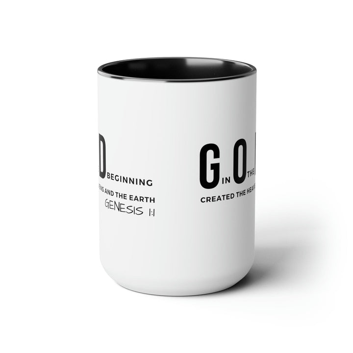 Accent Ceramic Mug 15oz God in the Beginning Print - Decorative | Ceramic Mugs