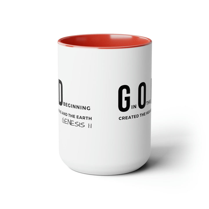 Accent Ceramic Mug 15oz God in the Beginning Print - Decorative | Ceramic Mugs