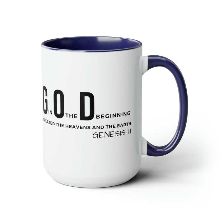 Accent Ceramic Mug 15oz God in the Beginning Print - Decorative | Ceramic Mugs