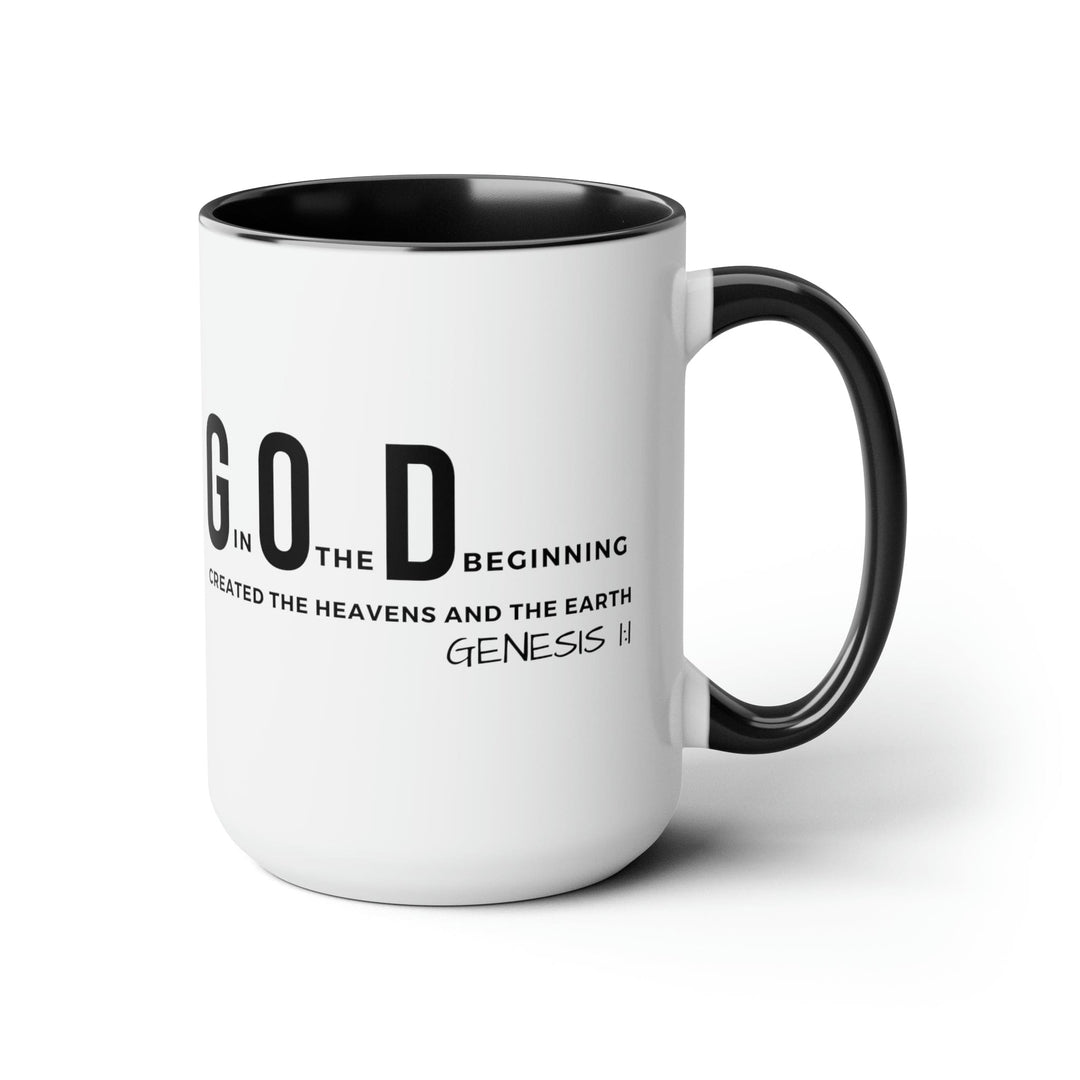 Accent Ceramic Mug 15oz God in the Beginning Print - Decorative | Ceramic Mugs