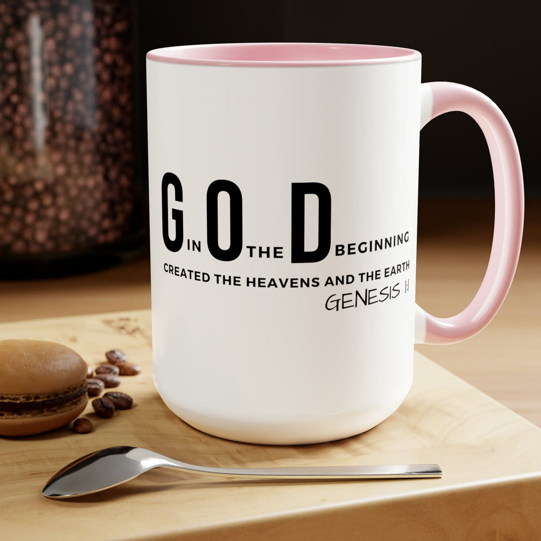 Accent Ceramic Mug 15oz God in the Beginning Print - Decorative | Ceramic Mugs