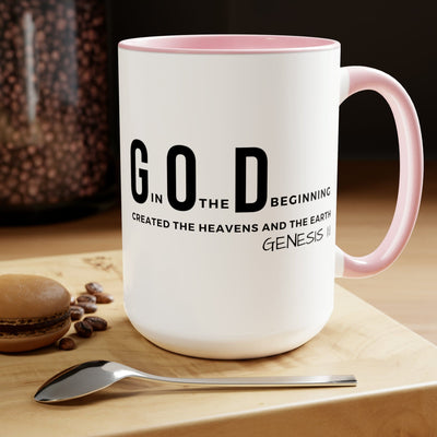 Accent Ceramic Mug 15oz God In The Beginning Print - Decorative | Mugs
