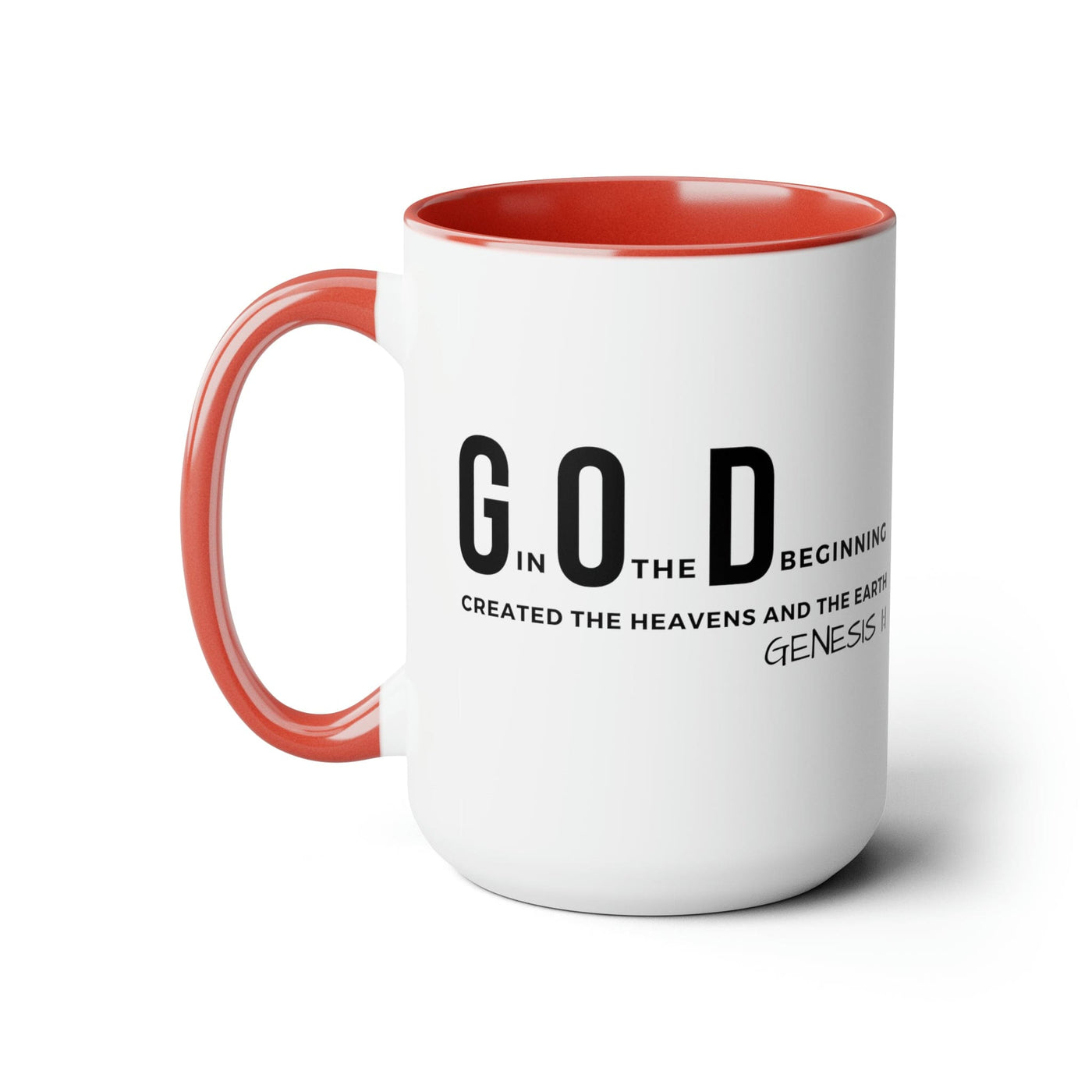 Accent Ceramic Mug 15oz God In The Beginning Print - Decorative | Mugs