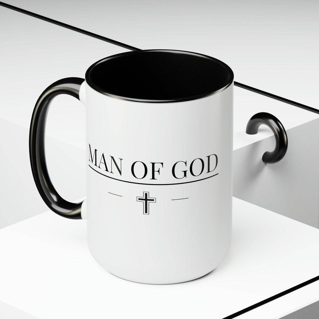 Accent Ceramic Mug 15oz Man of God Black Print Design - Decorative | Ceramic