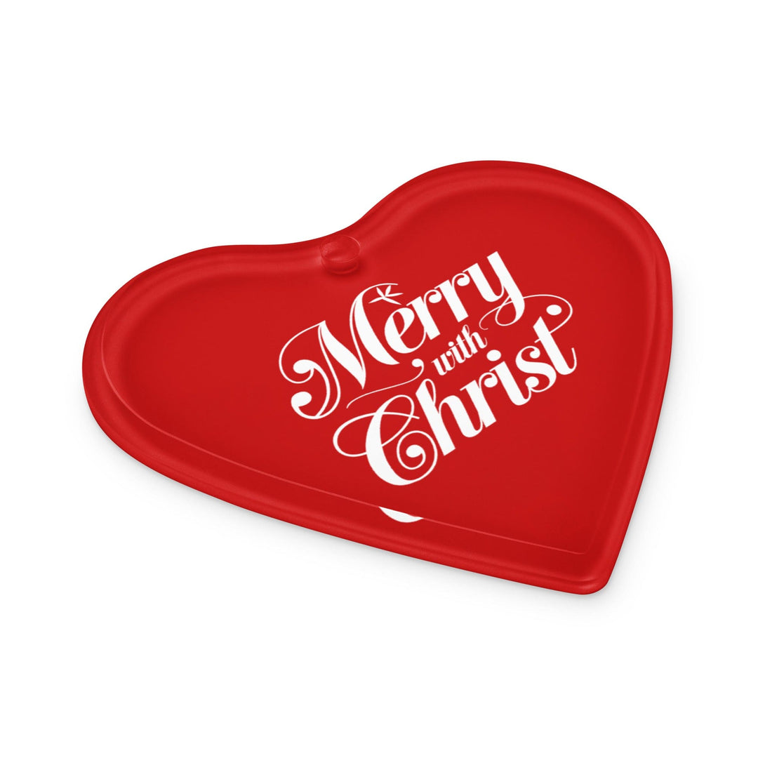 Acrylic Ornament with Merry with Christ Print
