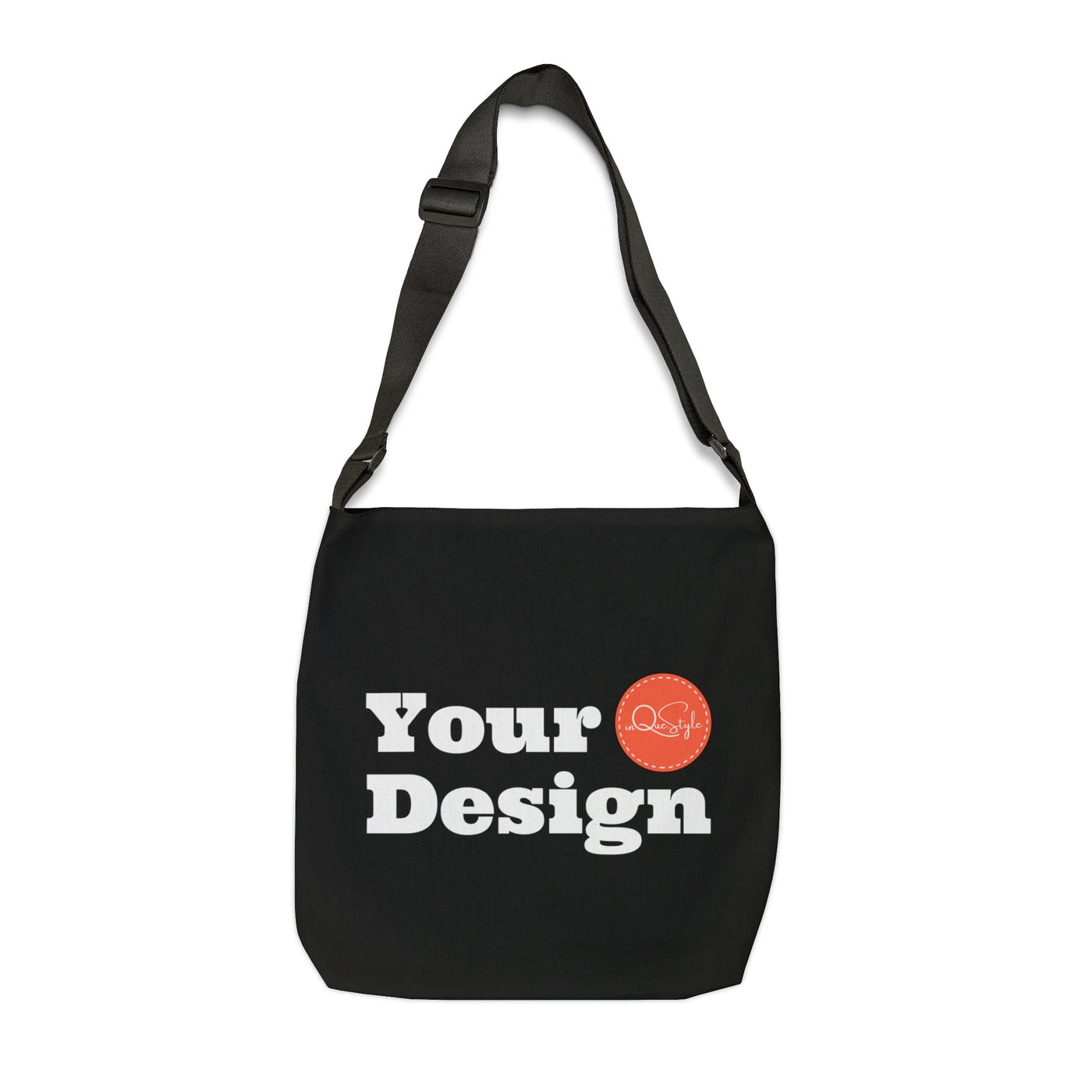 Adjustable Black Tote Bag (Polyester) - Bags