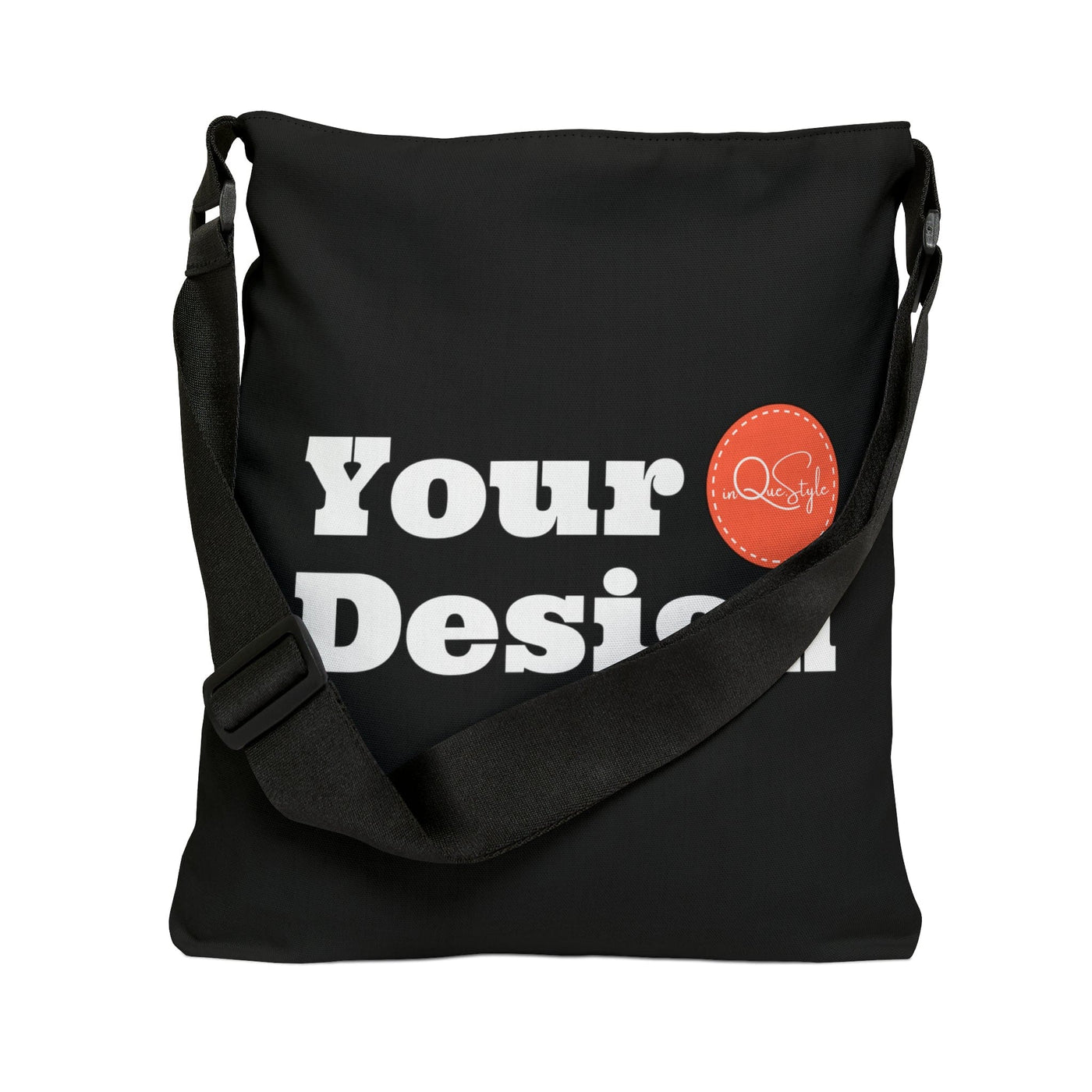 Adjustable Black Tote Bag (Polyester) - Bags