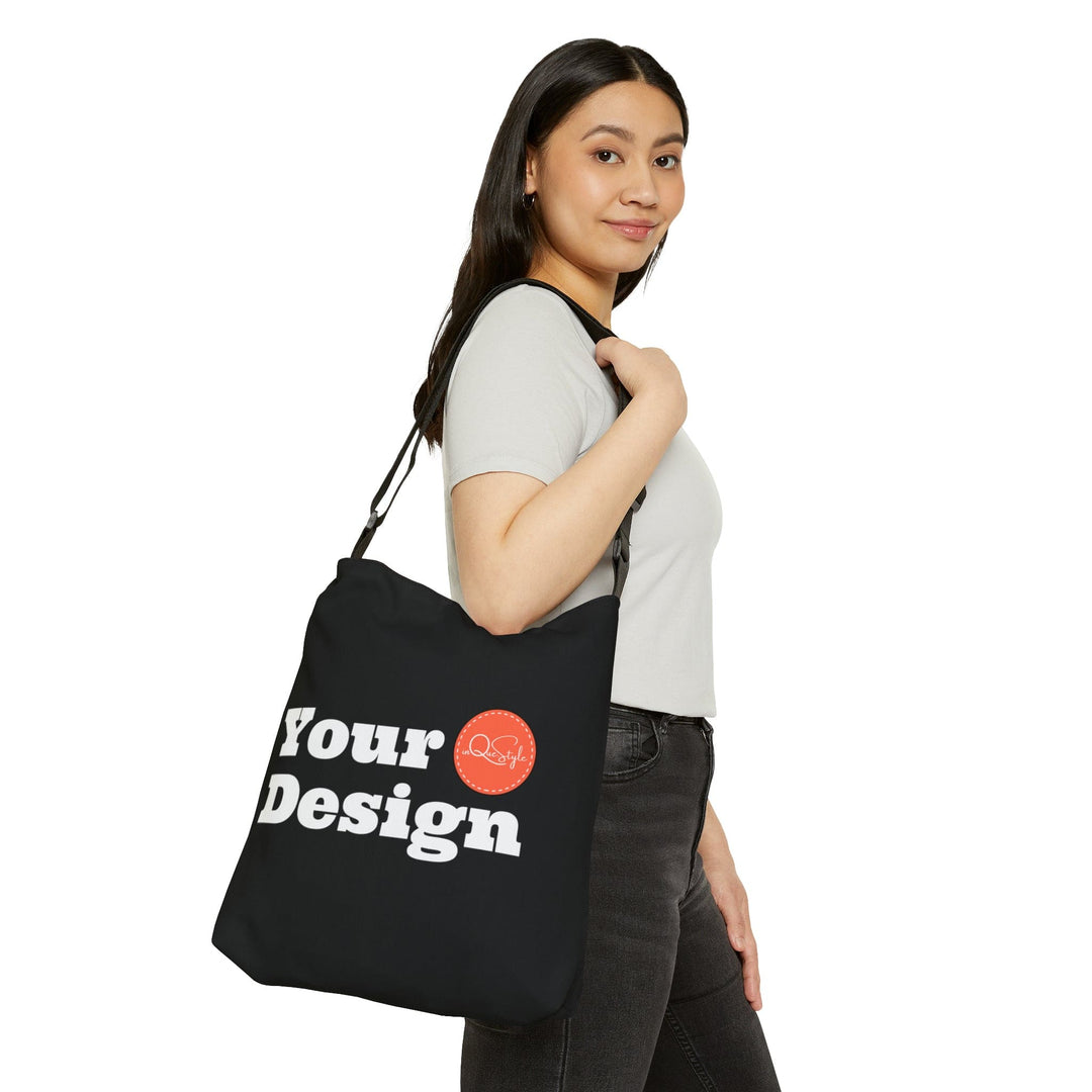 Adjustable Black Tote Bag (polyester) - Custom/Bags