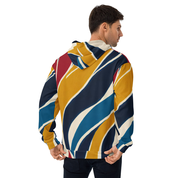 Mens Graphic Hoodie Abstract Multicolor Swirl Line Pattern 78386