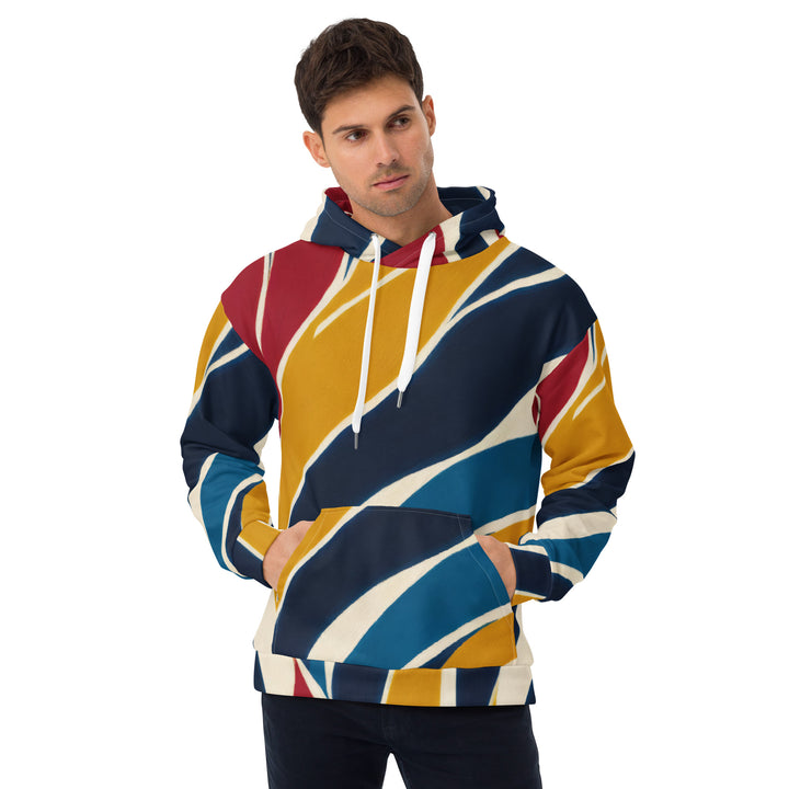 Mens Graphic Hoodie Abstract Multicolor Swirl Line Pattern 78386