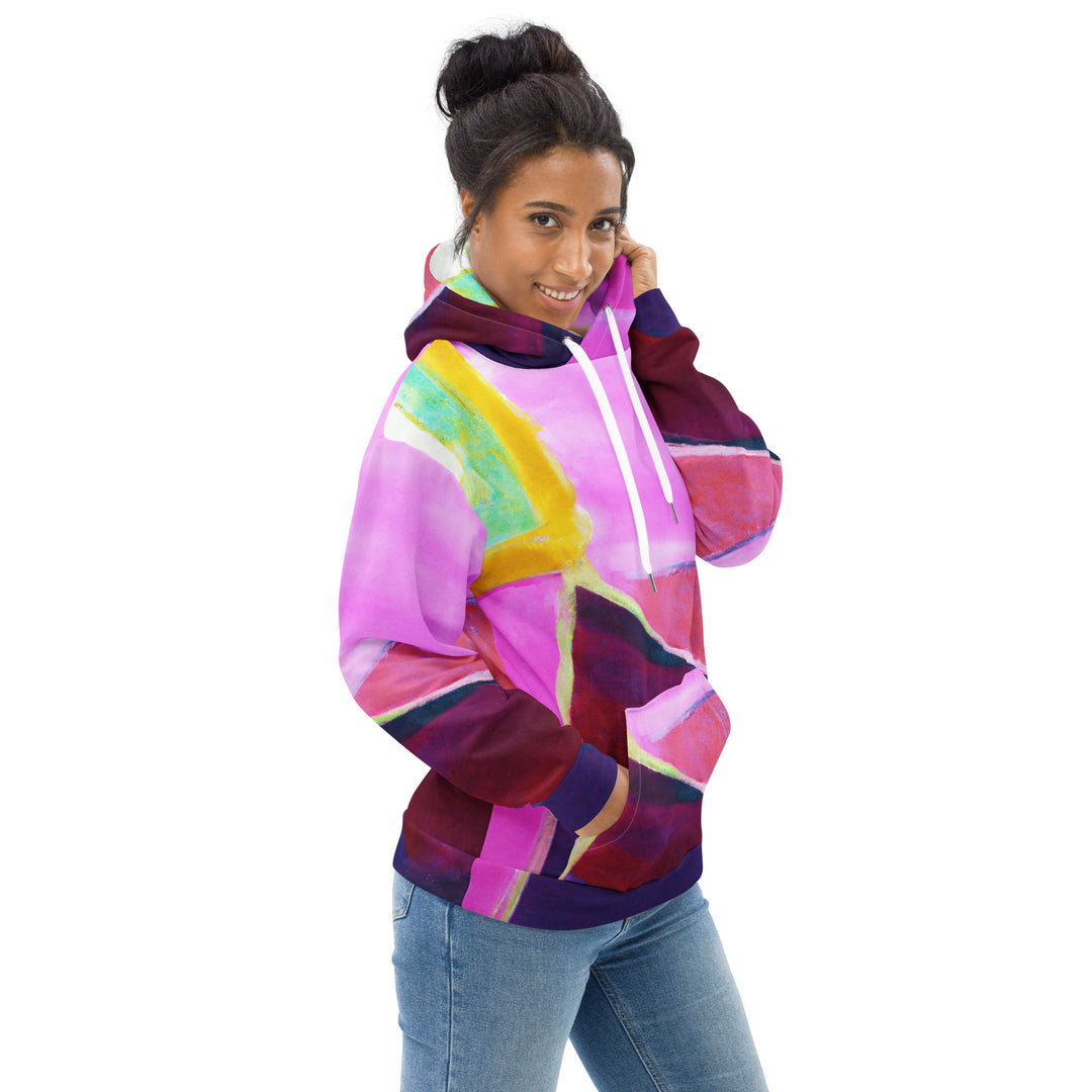 Womens Graphic Hoodie Pink And Purple Pattern