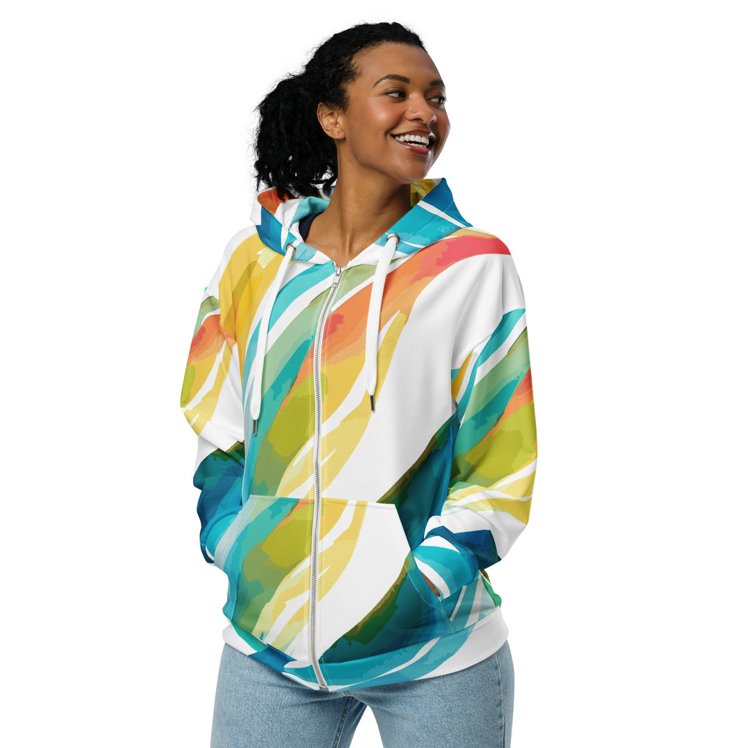 Womens Graphic Zip Hoodie Strength And Courage Design