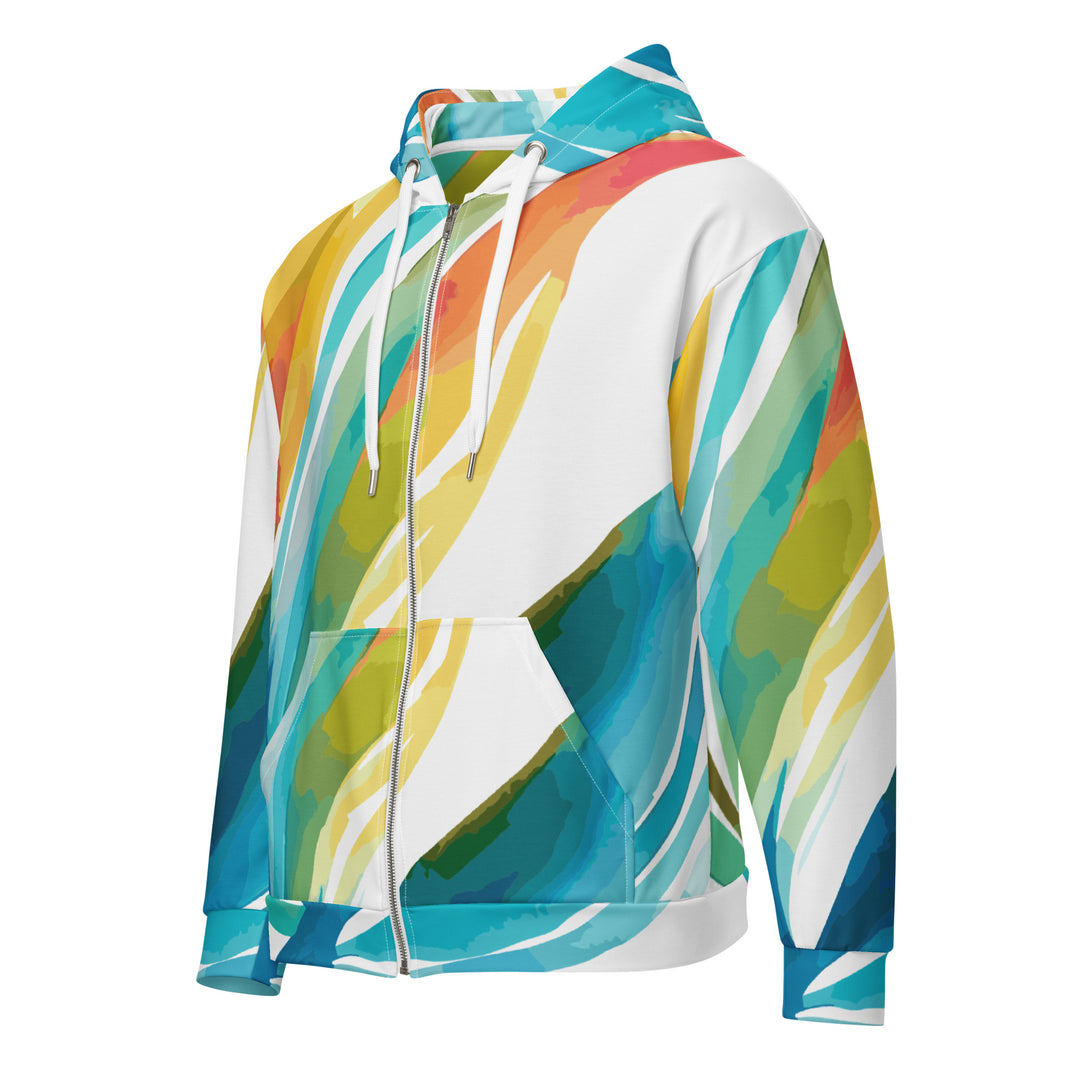 Mens Full Zip Graphic Hoodie, Strength and Courage Design