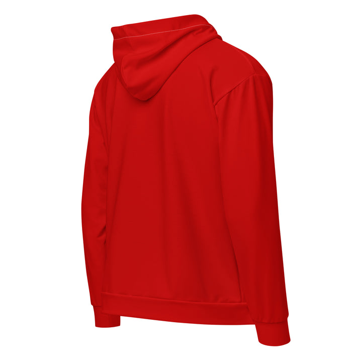 Mens Full Zip Graphic Hoodie, Red