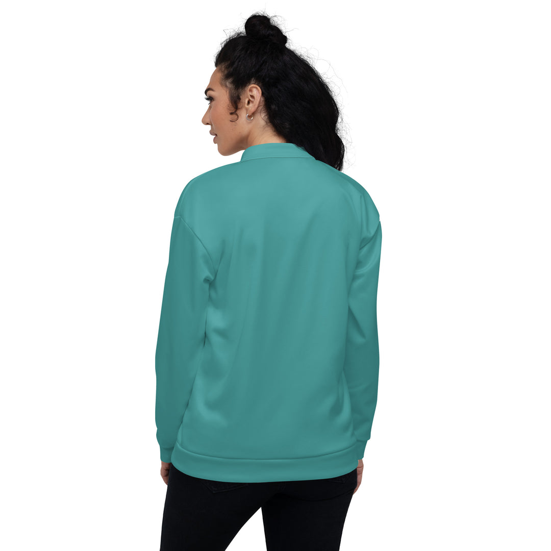 Womens Bomber Jacket, Teal Green 2