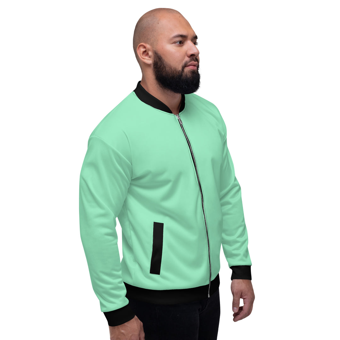 Mens Bomber Jacket, Seafoam Green