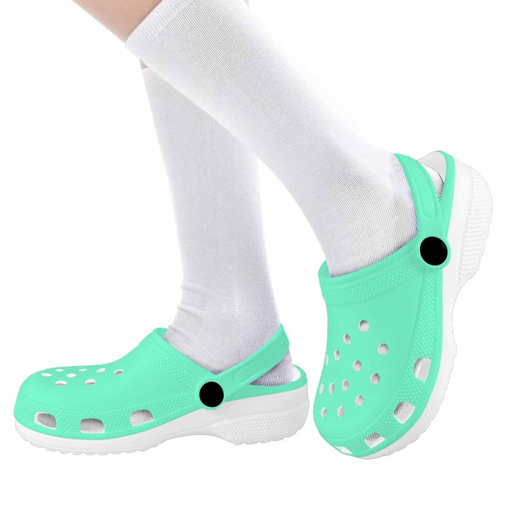 Aquamarine Green Clogs For Youth - Unisex | Clogs | Youth