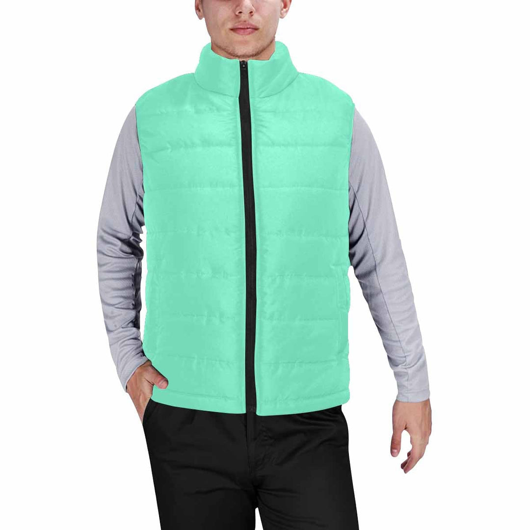 Aquamarine Green Mens Padded Vest - Mens | Vests