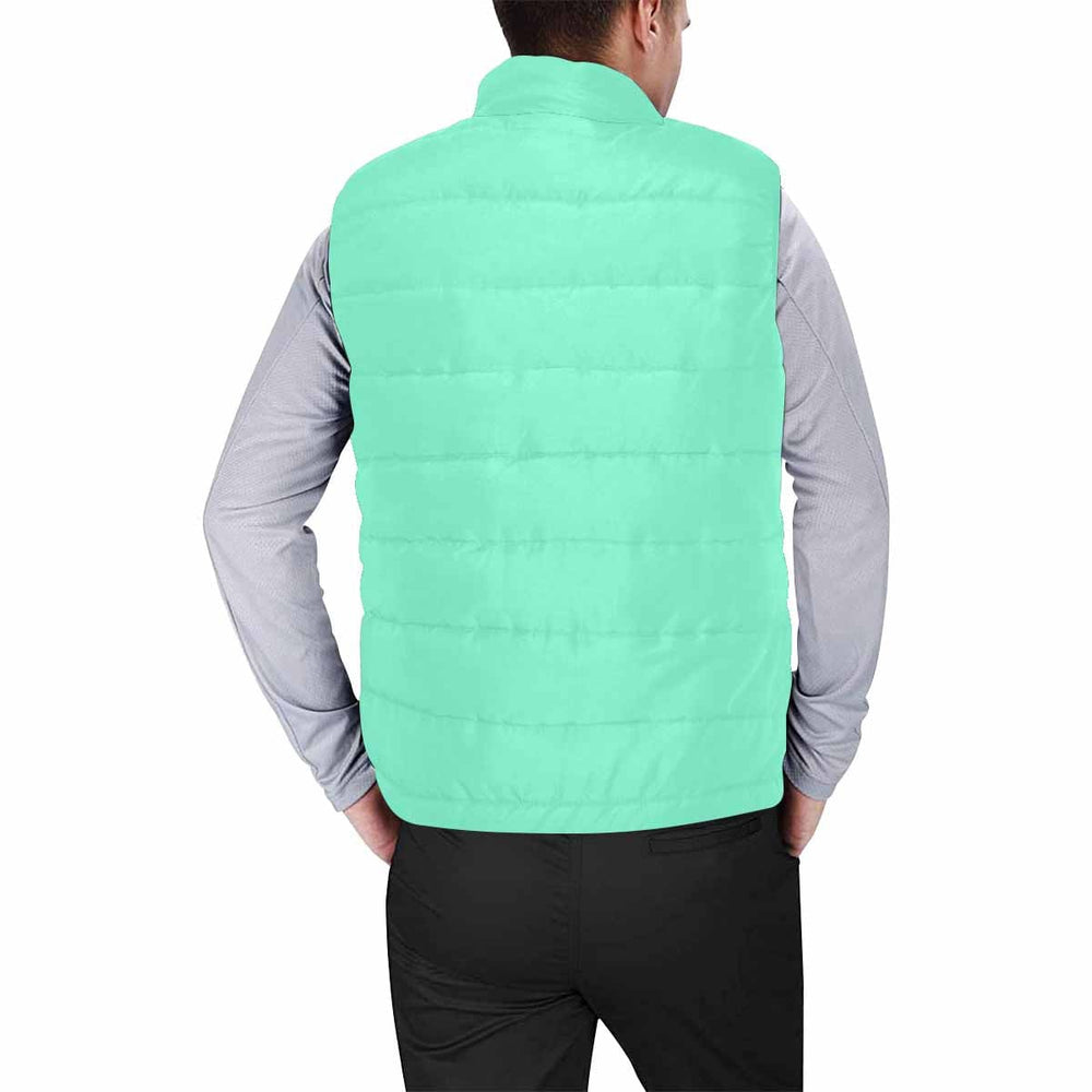 Aquamarine Green Mens Padded Vest - Mens | Vests