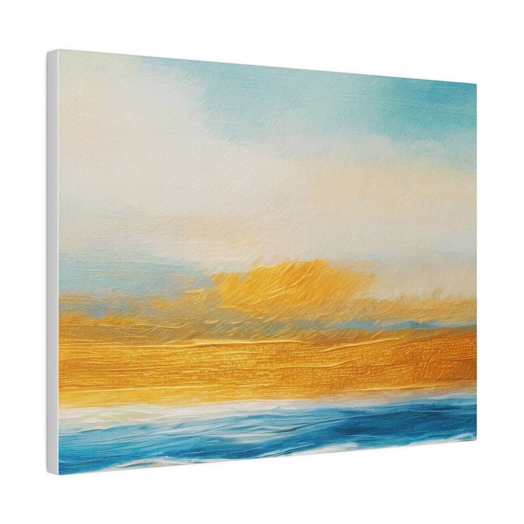 Wall Decor Giclee Fine Art Print Blue Ocean Golden Sunset Print - Decorative