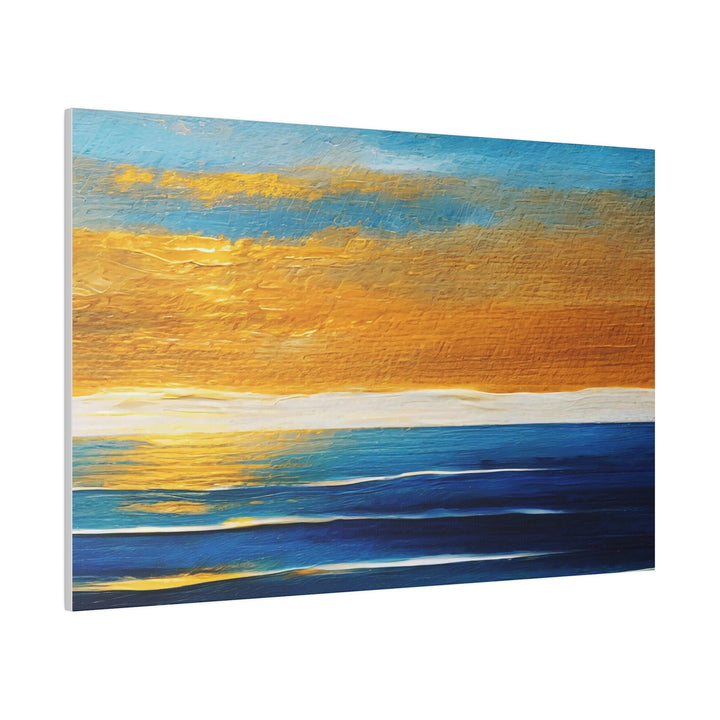 Wall Decor Giclee Fine Art Print Blue Ocean Golden Sunset Print - Decorative