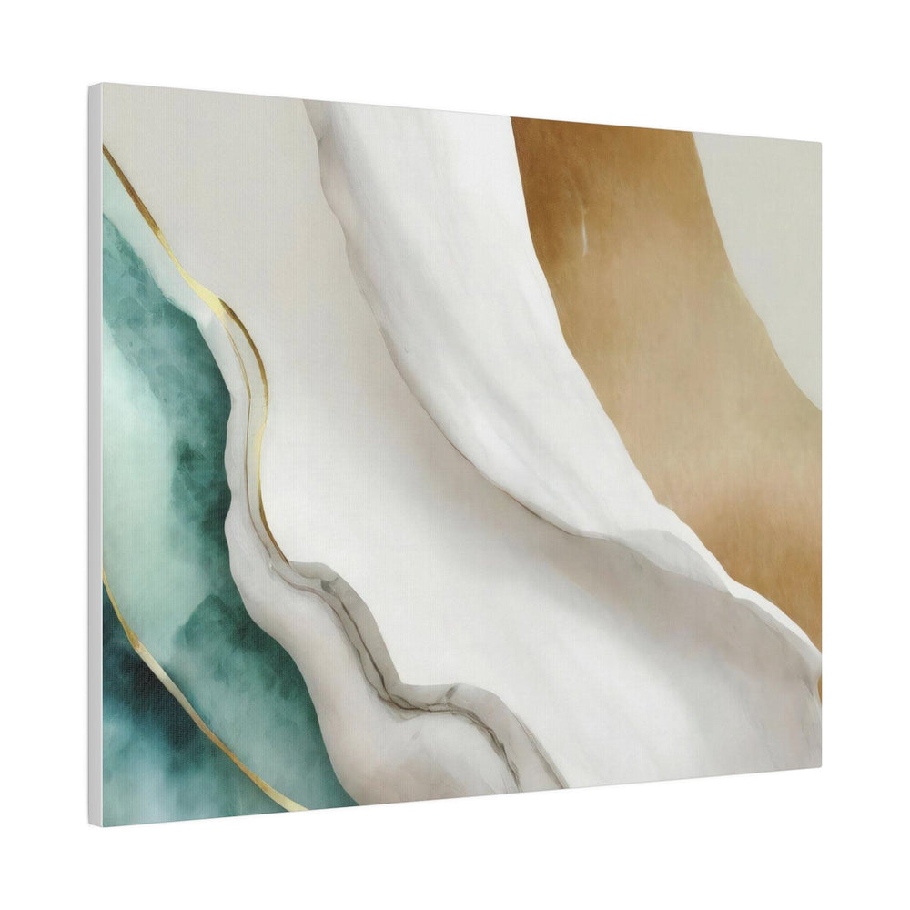 Wall Decor Giclee Fine Art Print Cream White Green Marbled Print - Decorative