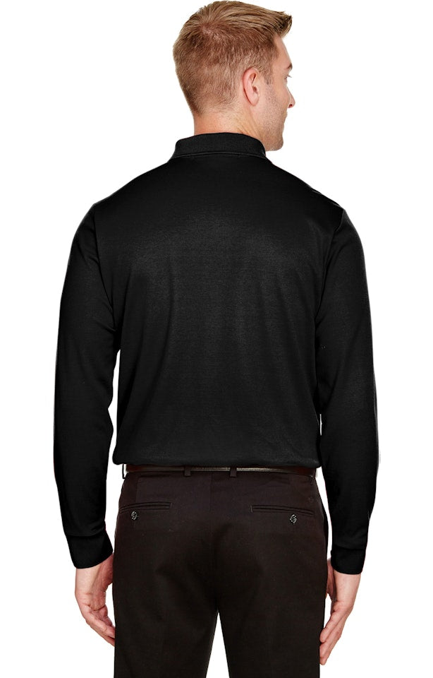 Devon & Jones CrownLux Performance Men's Plaited Long Sleeve Polo | Embroidery