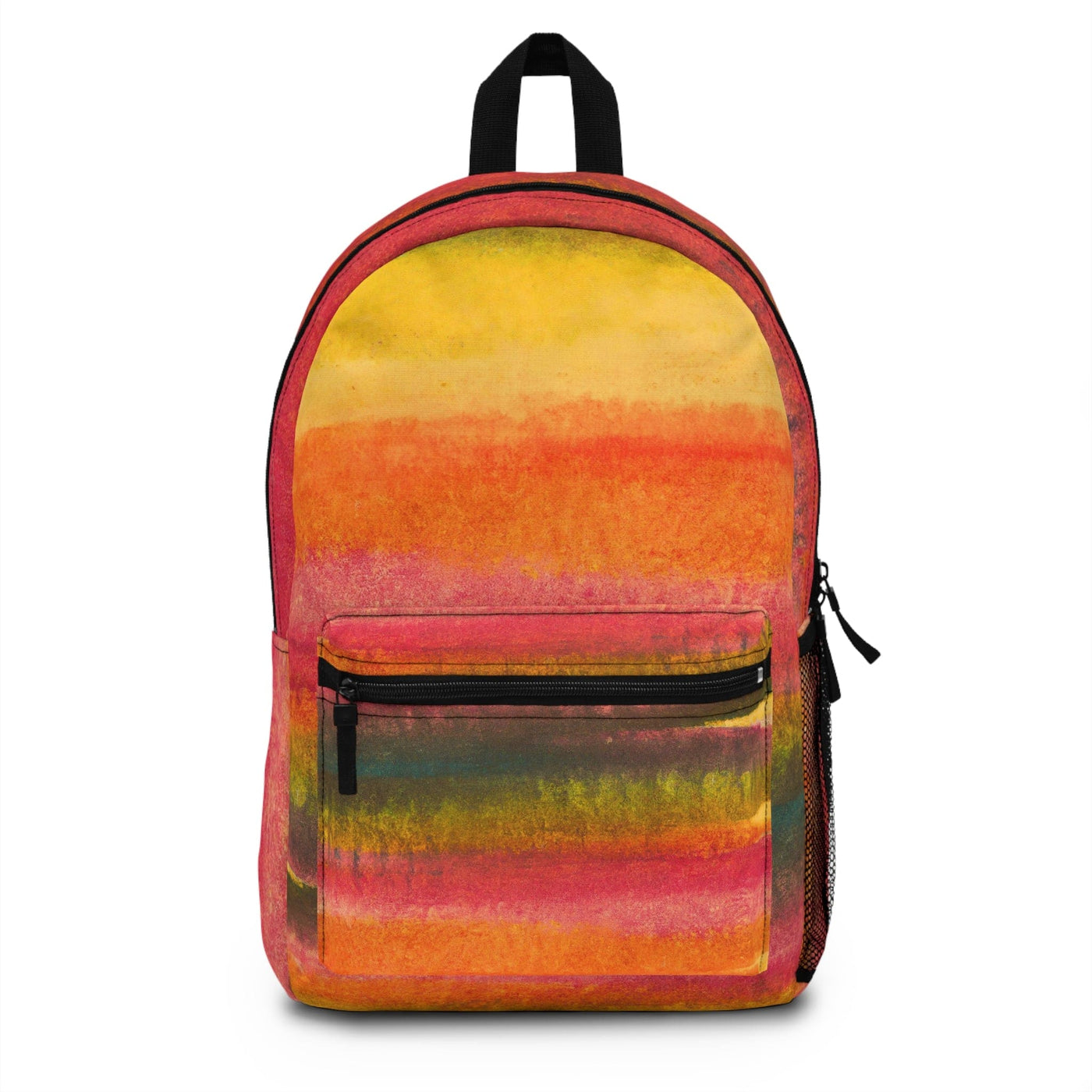 Backpack - Large Water - resistant Bag Autumn Fall Watercolor Abstract Print