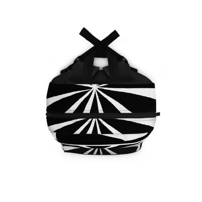 Backpack - Large Water - resistant Bag Black And White Geometric Pattern - Bags