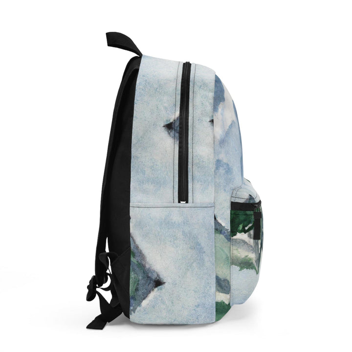 Backpack - Water-resistant Bag - Green Mountainside Nature Landscape Blue Sky