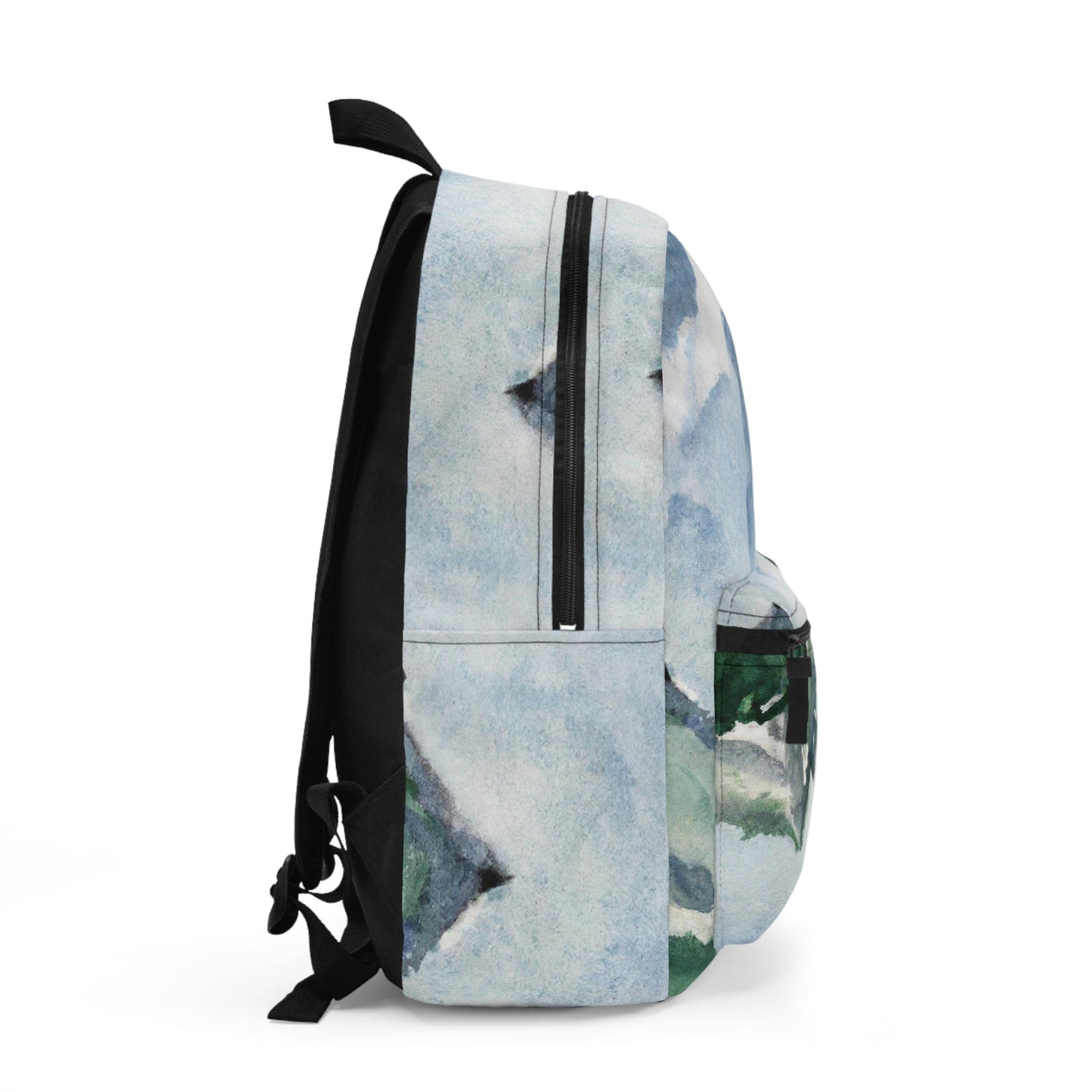 Backpack - Large Water-resistant Bag Green Mountainside Nature Landscape Blue