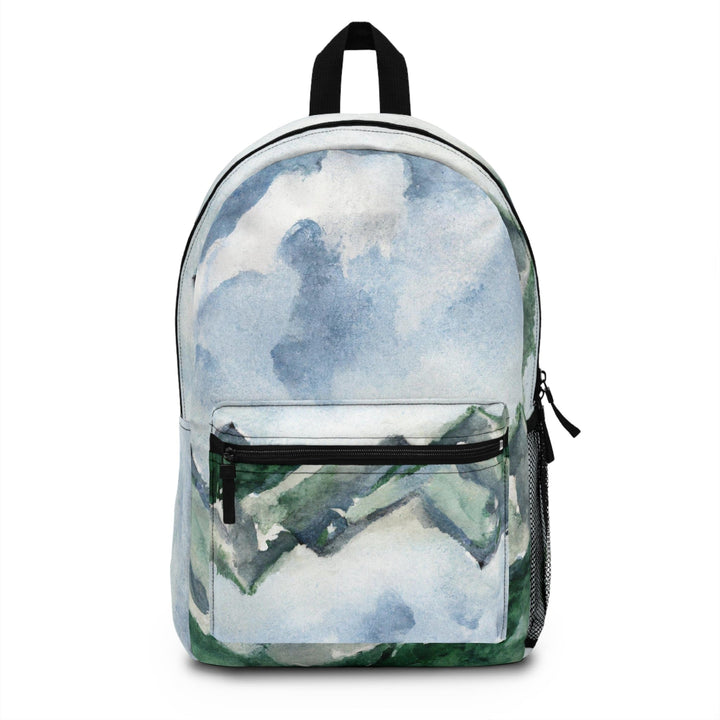 Backpack - Water-resistant Bag - Green Mountainside Nature Landscape Blue Sky