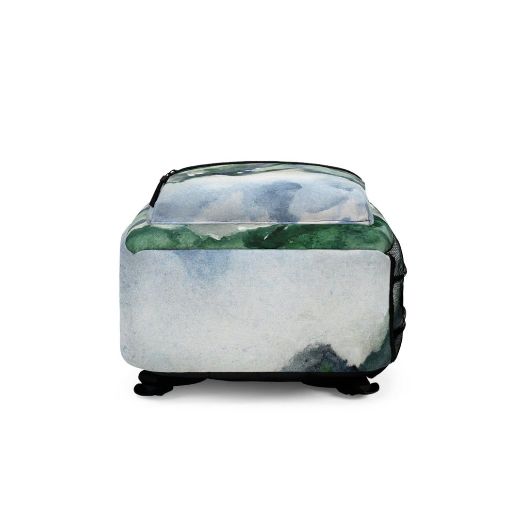 Backpack - Water-resistant Bag - Green Mountainside Nature Landscape Blue Sky