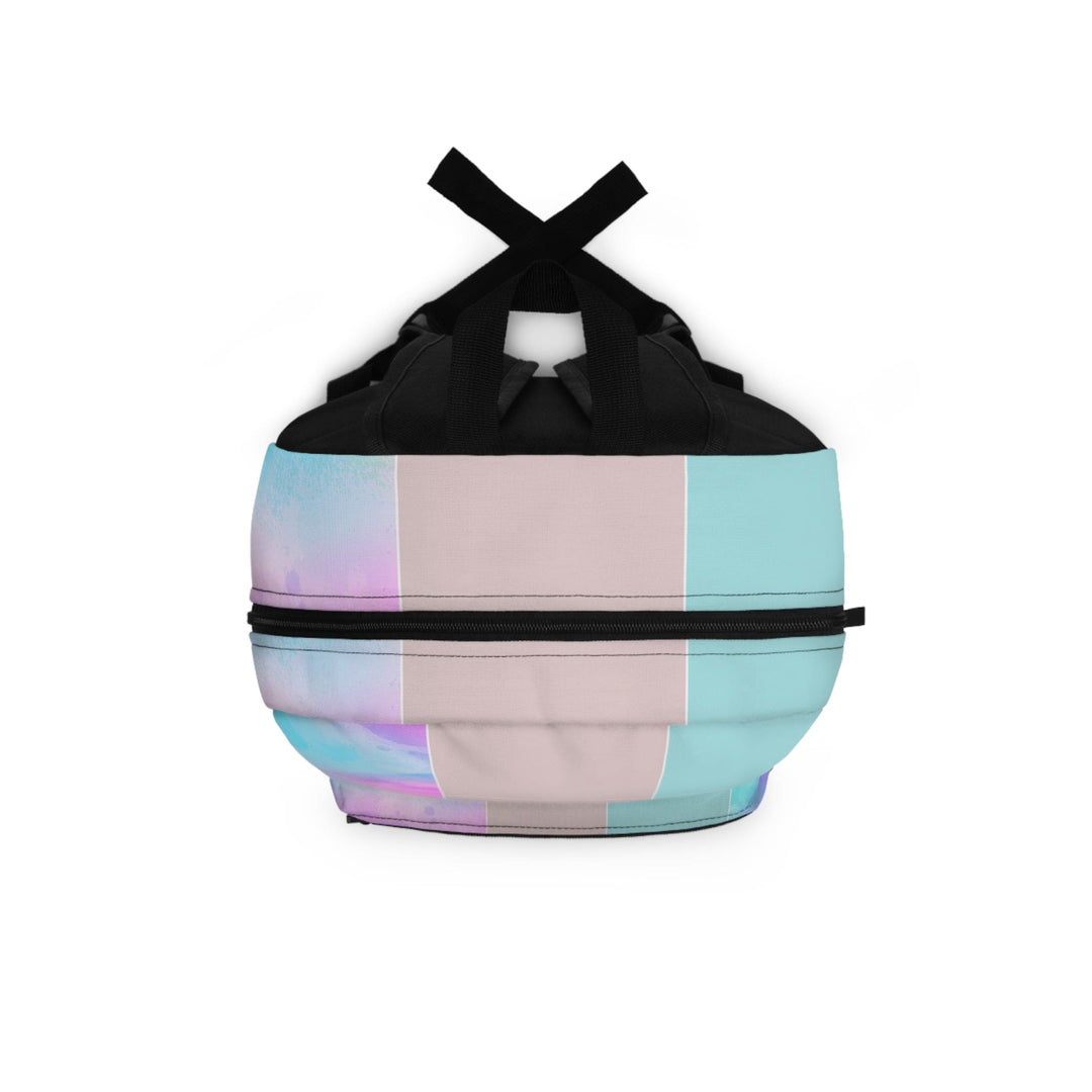 Backpack - Large Water-resistant Bag - Pastel Colorblock Watercolor