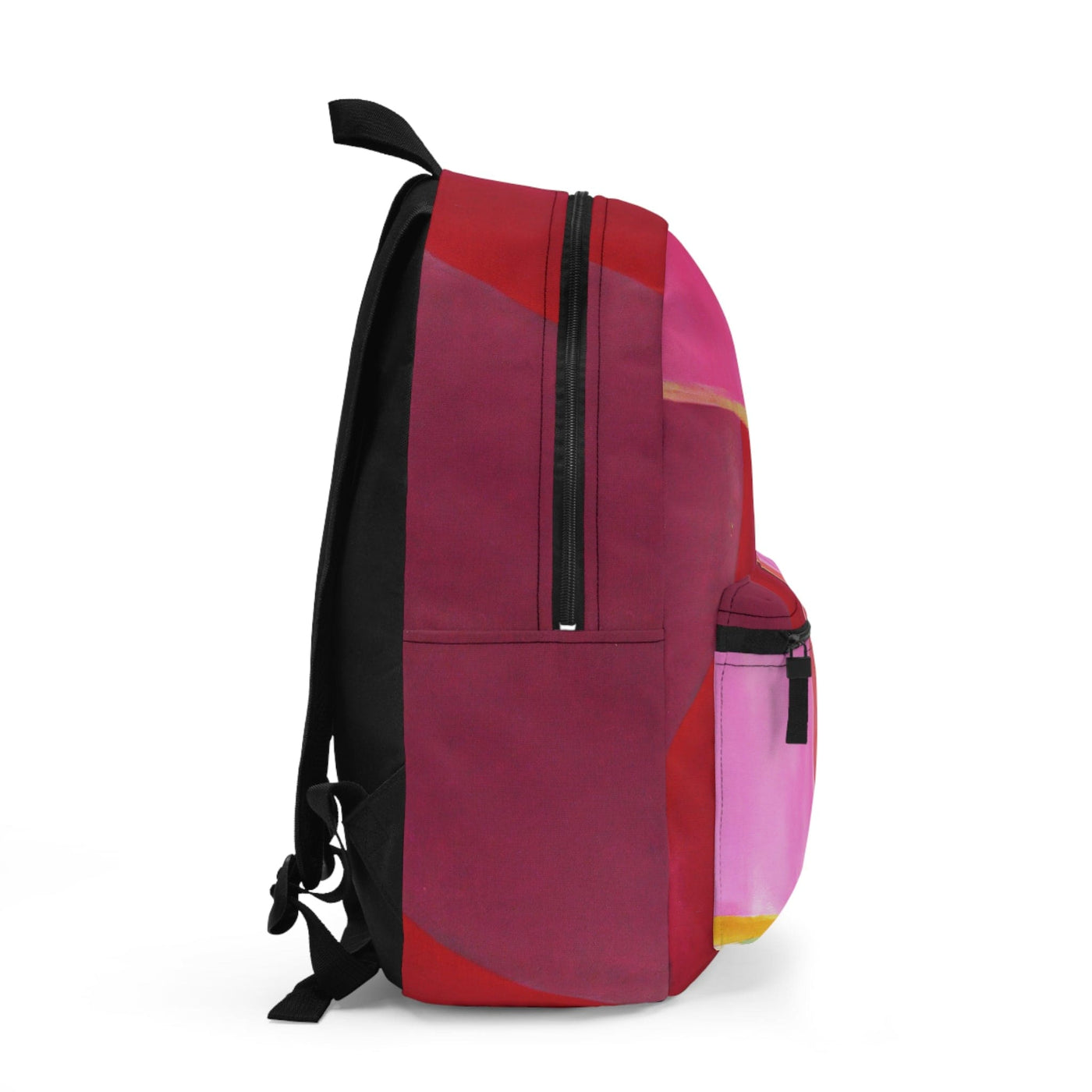 Backpack - Large Water-resistant Bag Pink Mauve Red Geometric Pattern - Bags
