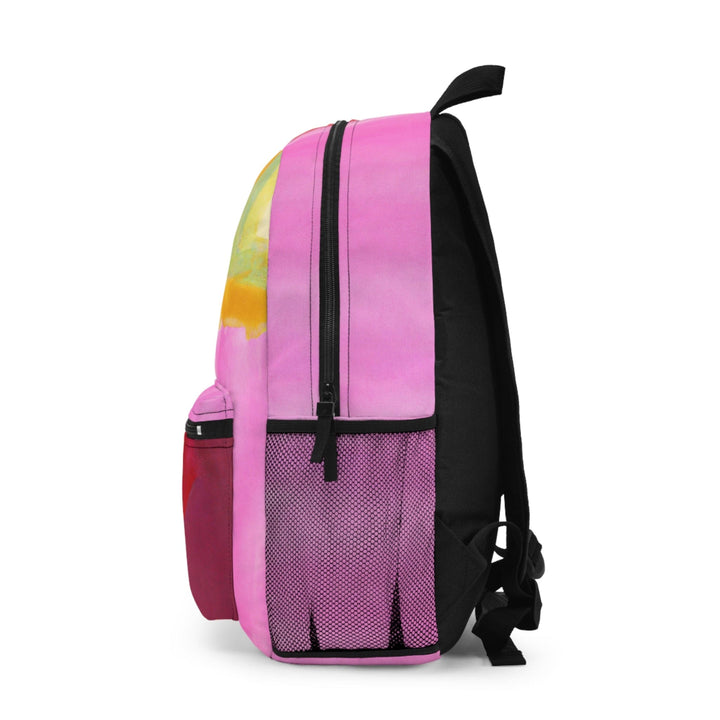 Backpack - Large Water-resistant Bag Pink Mauve Red Geometric Pattern - Bags