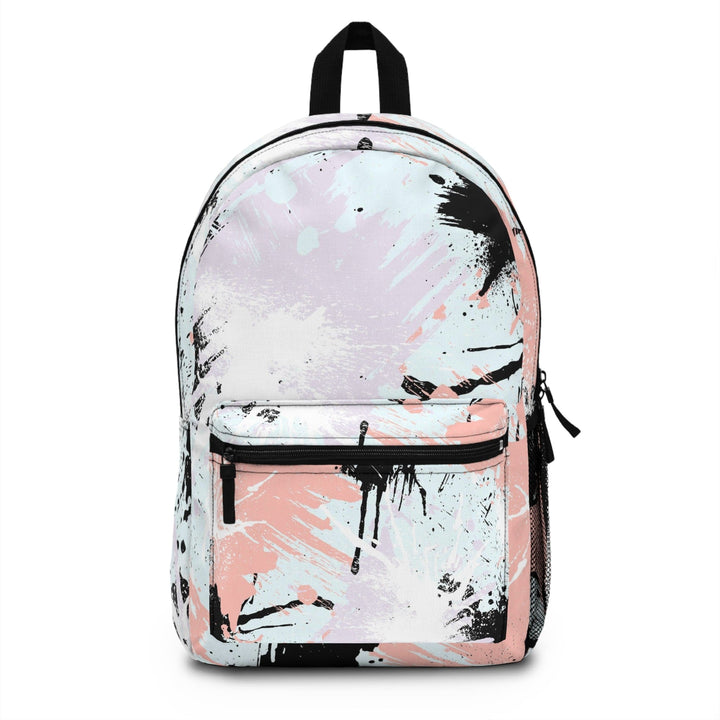 Backpack Work/school/leisure - Waterproof Abstract Pink Black White Paint