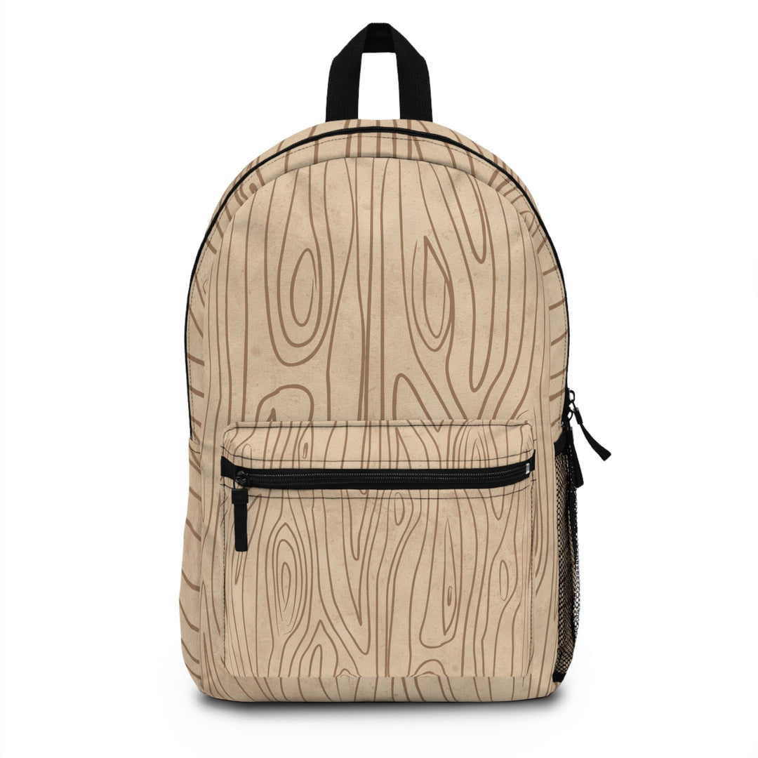 Backpack Work/school/leisure - Waterproof Beige and Brown Tree Sketch Line Art