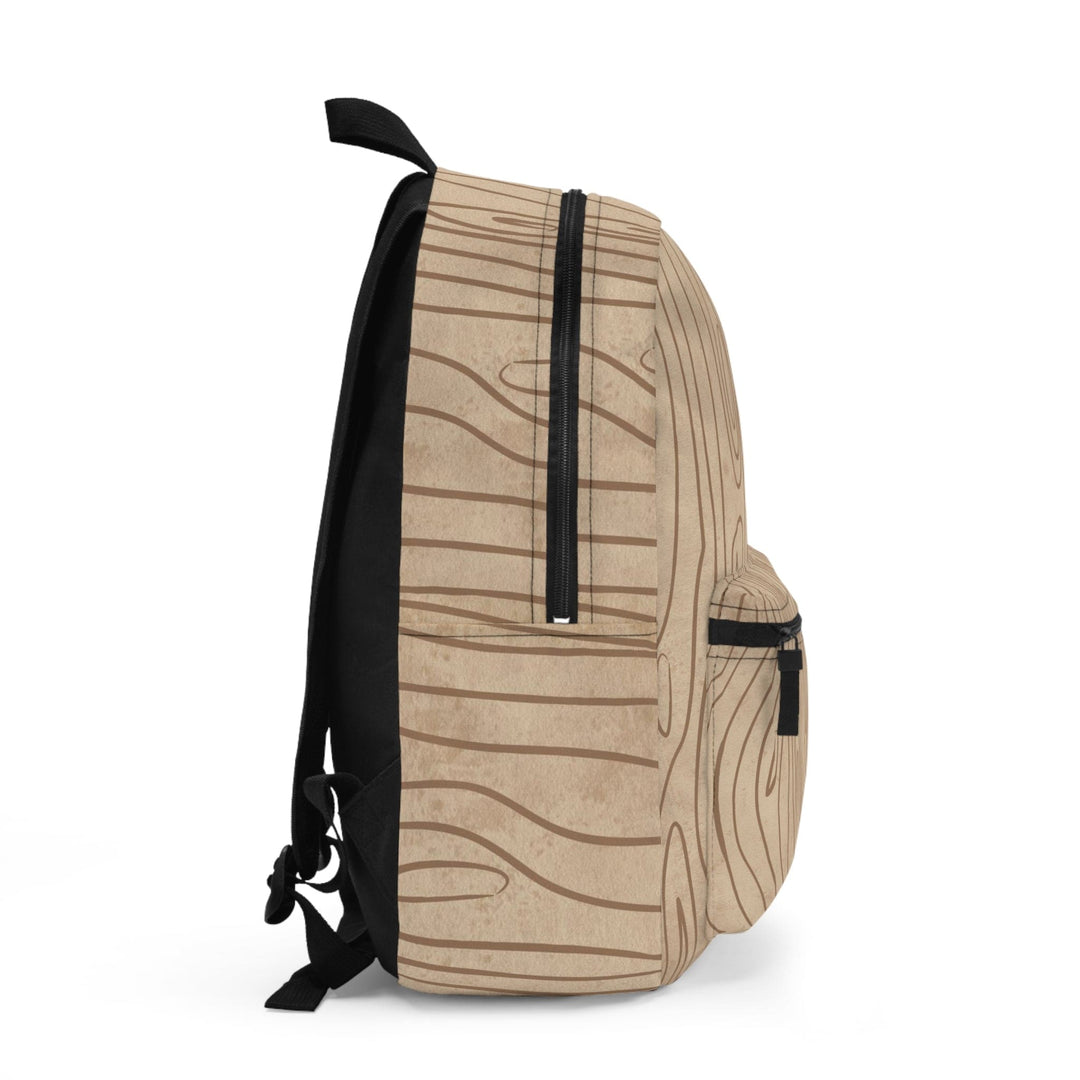 Backpack Work/school/leisure - Waterproof Beige and Brown Tree Sketch Line Art