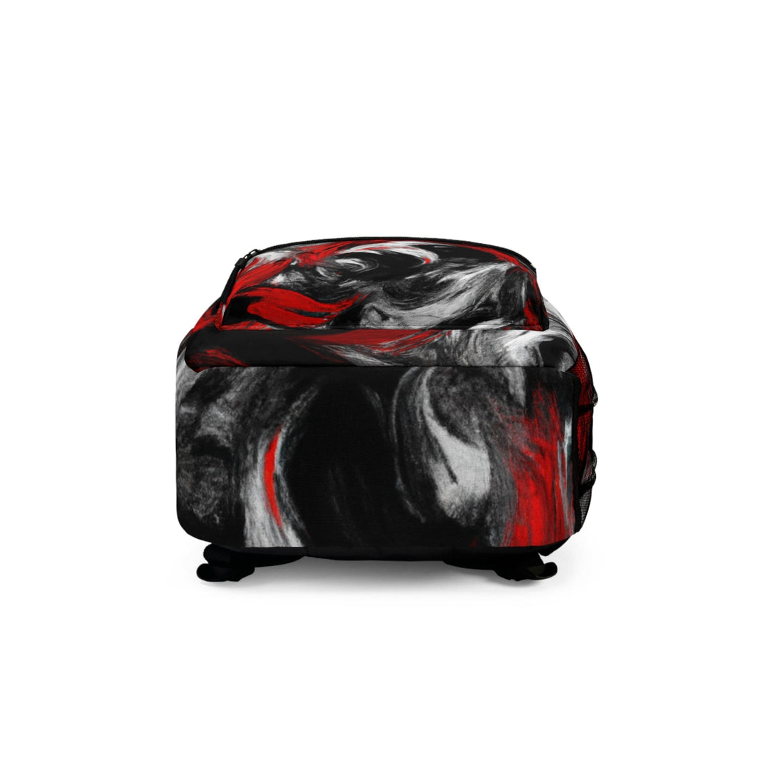 Backpack Work/school/leisure - Waterproof Decorative Black Red White Abstract