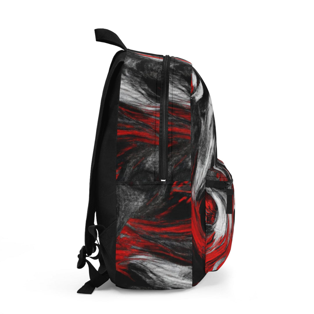 Backpack Work/school/leisure - Waterproof Decorative Black Red White Abstract