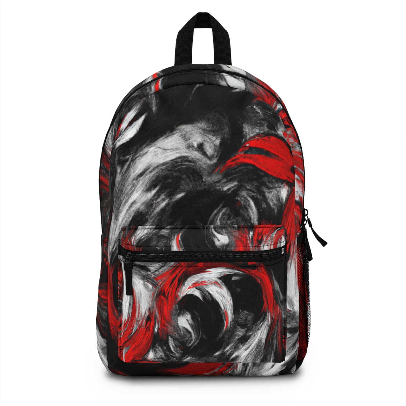 Backpack Work/school/leisure - Waterproof Decorative Black Red White Abstract