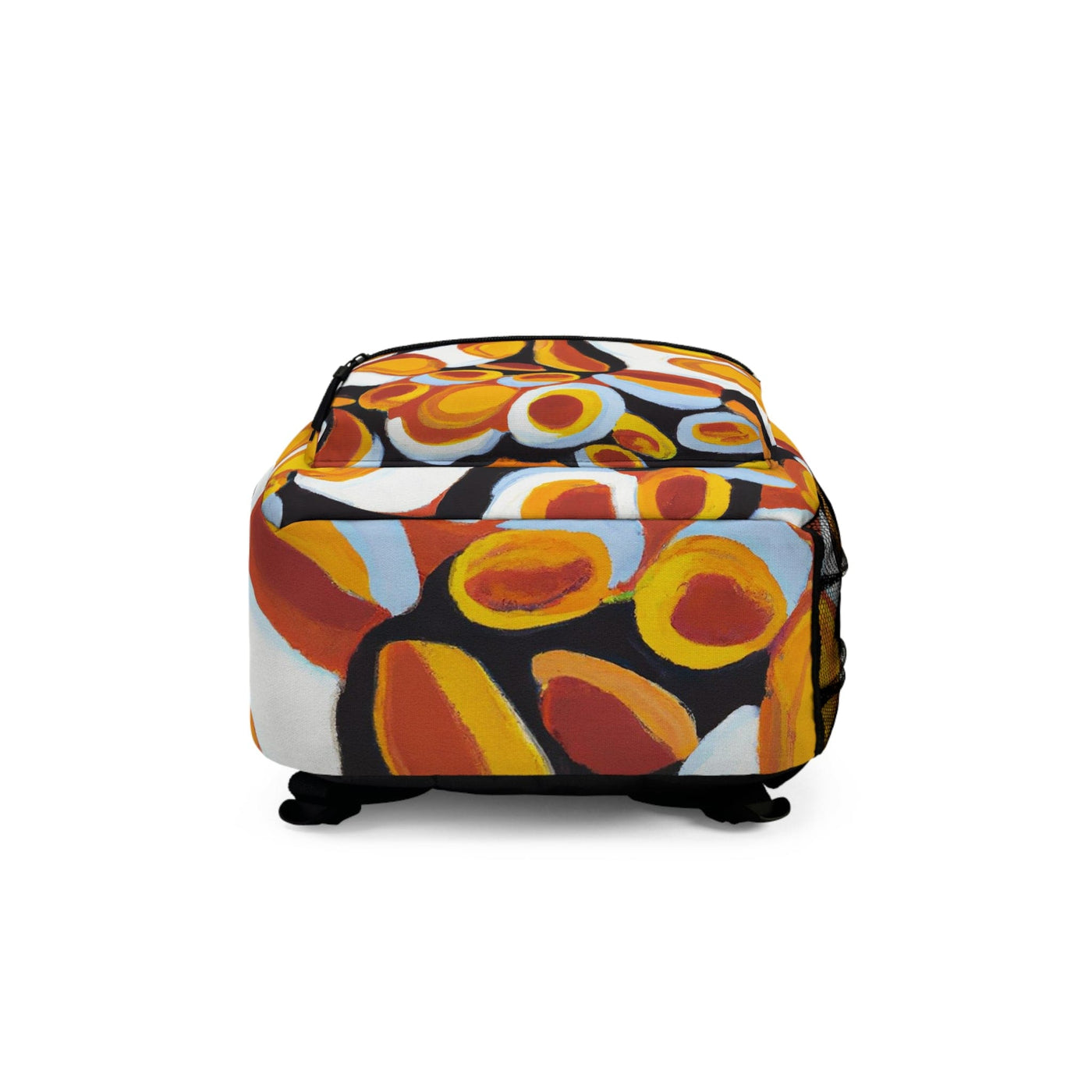 Backpack Work/school/leisure - Waterproof Orange Black White Geometric Print